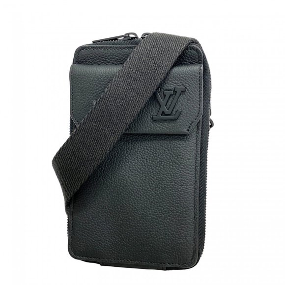 LOUIS VUITTON Other - Louis Vuitton Aerogram Shoulder Bag with Phone Pouch M57089 Black Men's P1160877